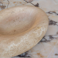 CoTheory Eclipse Sculpted Bowl - Beige Travertine