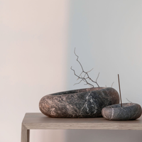 CoTheory Eclipse Sculpted Bowl - Tundra Grey Marble