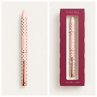 norsu STUDIO, Polka Dot Gel Pen – Blush & Rose Gold