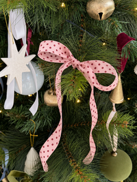 norsu STUDIO Christmas Tie-Anywhere Bows, Polka Dot – Set of 4