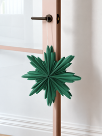 norsu Merry Merry Paper Star Decoration, Dark Green (Various Sizes)