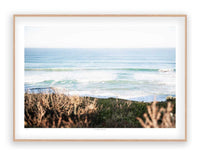 Limited edition framed print "Endless Ocean" by Morgan Henson featuring Portsea Surf Beach waves, signed on cotton rag paper with raw hardwood frame.
