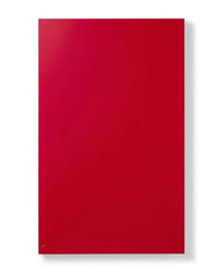 Red magnetic storyboard with powder coated finish, compatible with Mustard Made lockers, designed for versatile wall mounting and planning.
