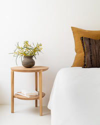 Ethnicraft Oak Bok Side Table - Oak, styled in a room setting