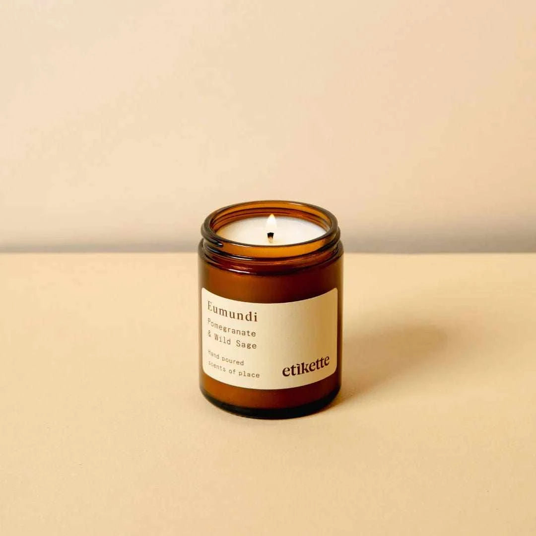 Etikette Candles Candles Etikette Candle - Eumundi in Pomegranate & Wild Sage, Small