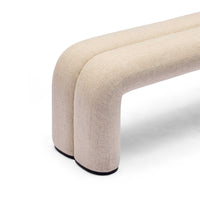 Zara Ottoman Ivory upholstery detail