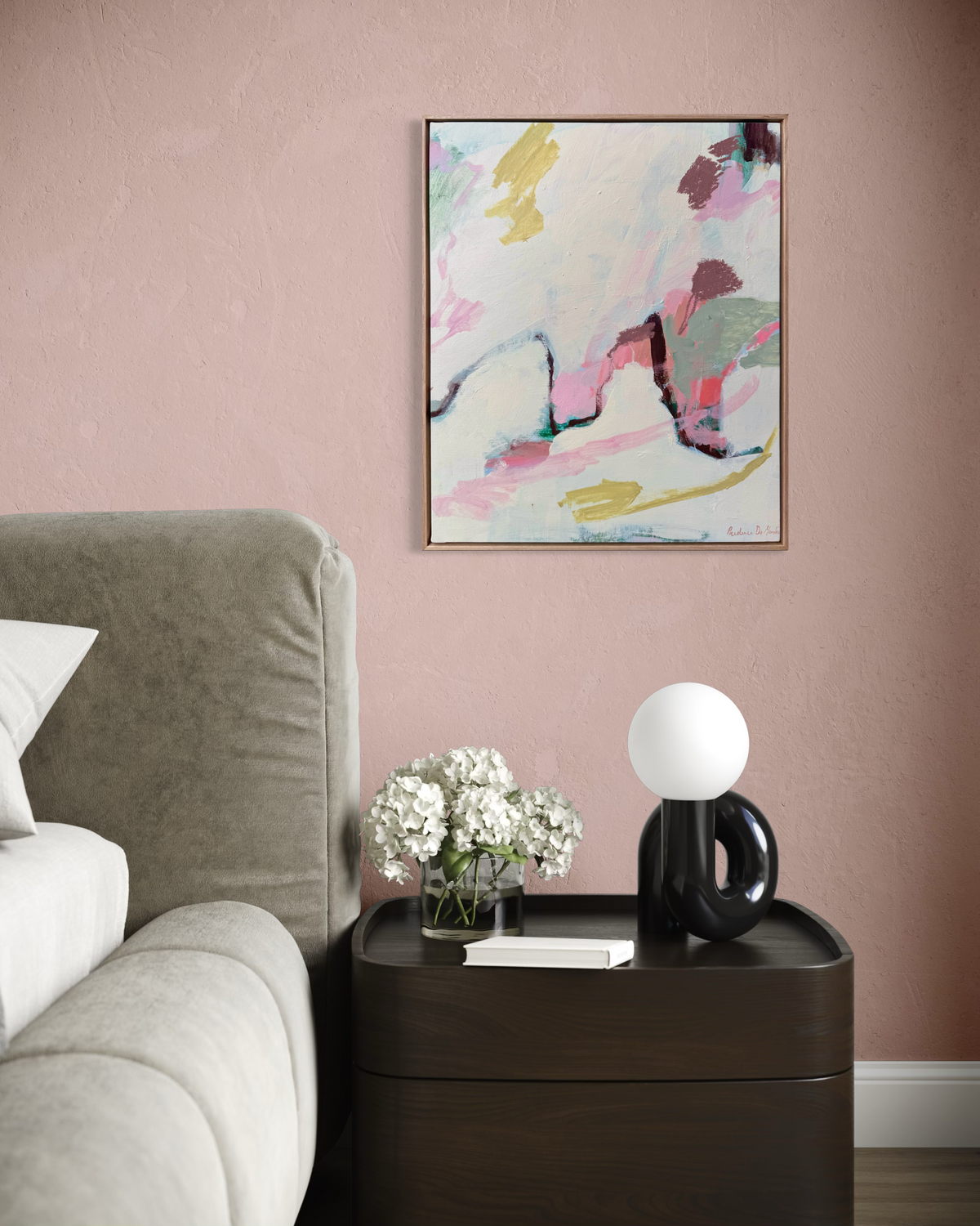 Staying With You abstract canvas art print by Prudence Demarchi - bold colours