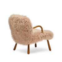 Frankie faux fur armchair, back view