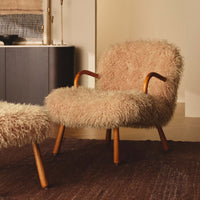 Frankie faux fur armchair styled in a living room
