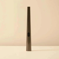 Gunmetal rechargeable lighter with USB-C charging, sleek zinc alloy design, and single-button ignition.