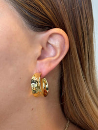 Zafino Earrings Zafino Bianca Hoop - Gold