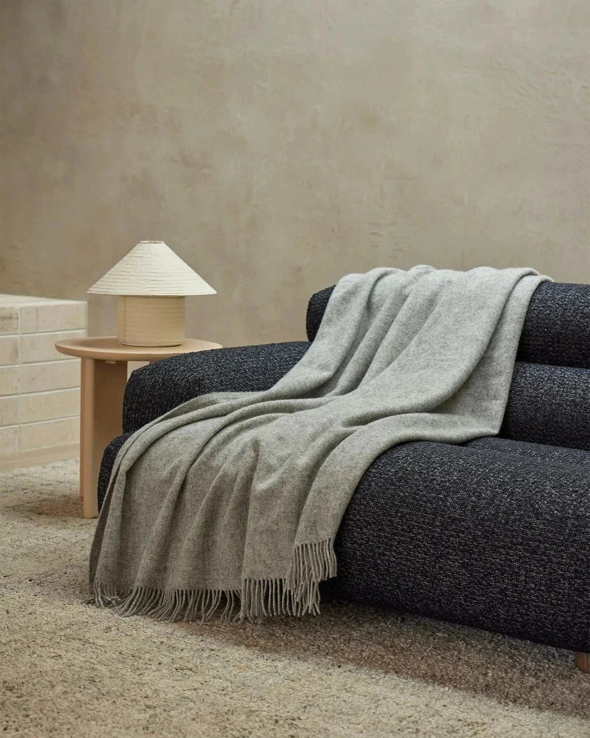 Weave Home Blankets & Throws Weave Home Nevis Lambswool Throw - Ash