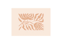 Bold inspiring wall art with abstract flora print in warm earthy tones on fine art paper, available in various sizes and framing options.