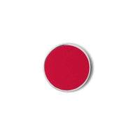 Red round magnetic button from Mustard Made The Buttons collection with smooth surface and shiny edge