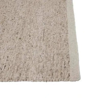 Stone color GlobeWest Tepih Maren Rug handwoven wool textured close-up corner view