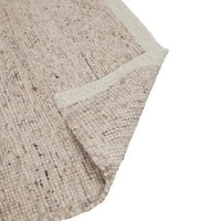 GlobeWest Tepih Maren Rug in stone color, hand woven 100% wool indoor rug with textured design and subtle color variations.