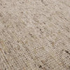 Close-up of GlobeWest Tepih Maren Rug in stone color showing hand-woven wool texture