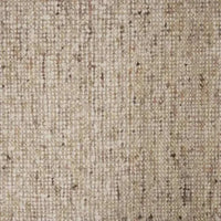 Close-up texture of GlobeWest Tepih Maren Rug in stone color, hand woven 100% wool