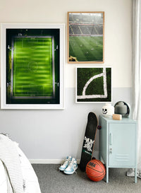 Soccer gallery wall featuring the Pitch Perfect print | Norsu Interiors