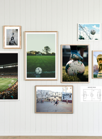 Soccer gallery wall featuring the Pitchside print | Norsu Interiors