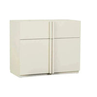 GlobeWest Kin 1 Drawer 2 Door Buffet in shell color with ash veneer and clean contemporary design