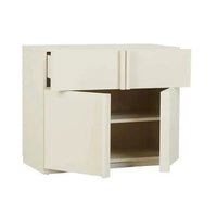 GlobeWest Kin 1 Drawer 2 Door Buffet in shell ash veneer with soft-close hinges and adjustable shelves