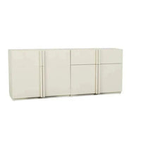 GlobeWest Kin 1 Drawer 2 Door Buffet in shell ash veneer with soft-close hinges and adjustable shelves