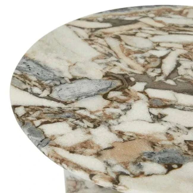 Globe West Side Tables Globe West Atlas Orbit Side Table - Natural Ocean Marble