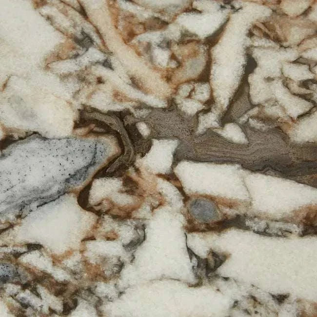 Globe West Side Tables Globe West Atlas Orbit Side Table - Natural Ocean Marble