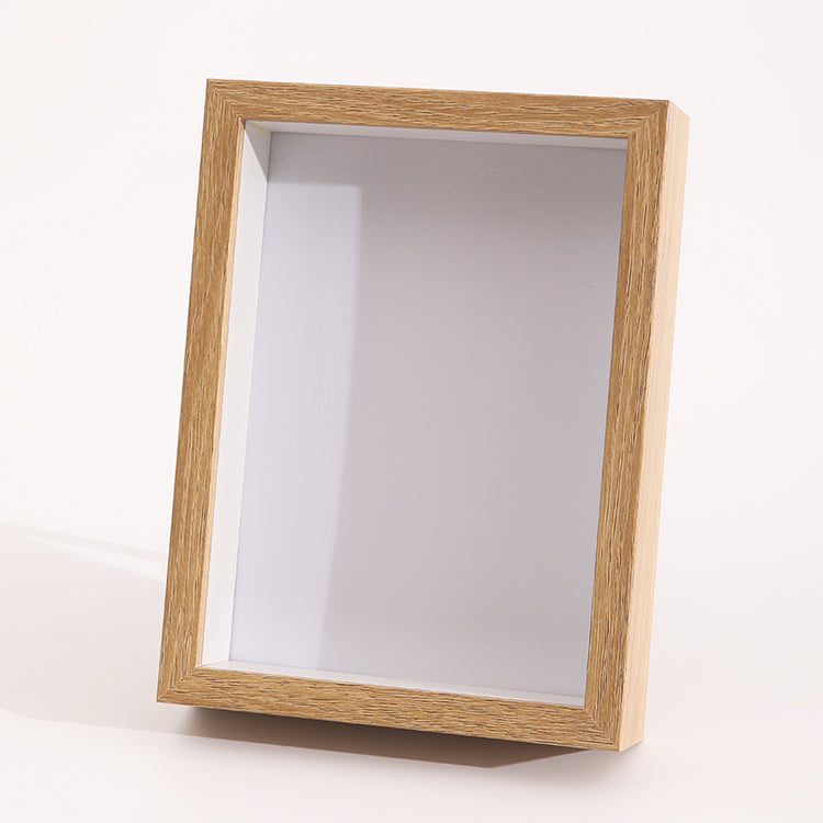 norsu STUDIO Oak Shadow Box A4 Frame with 3 cm depth and perspex front for photos and artwork display