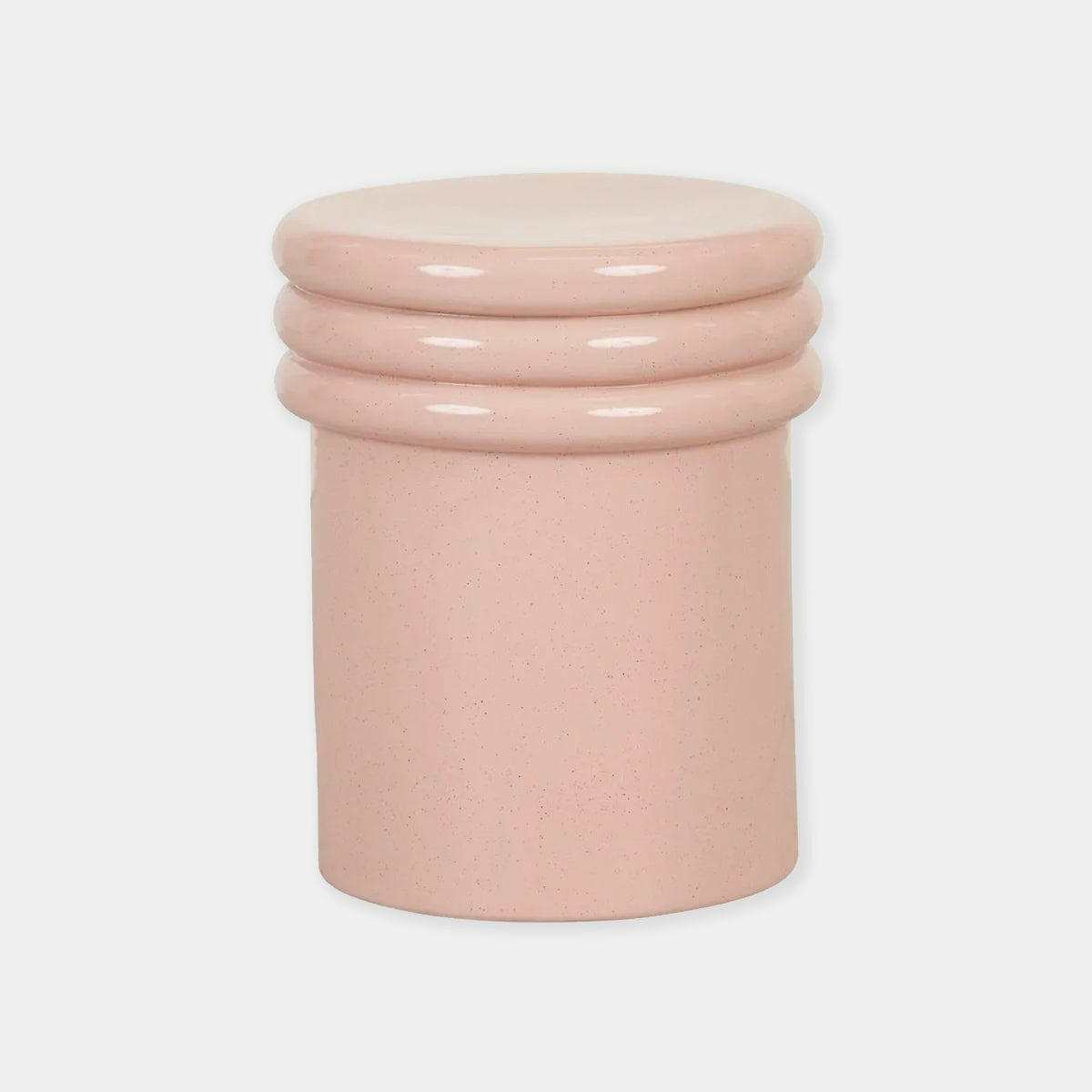 Globe West Side Tables Globe West Hanson Round Stool, Dusty Rose