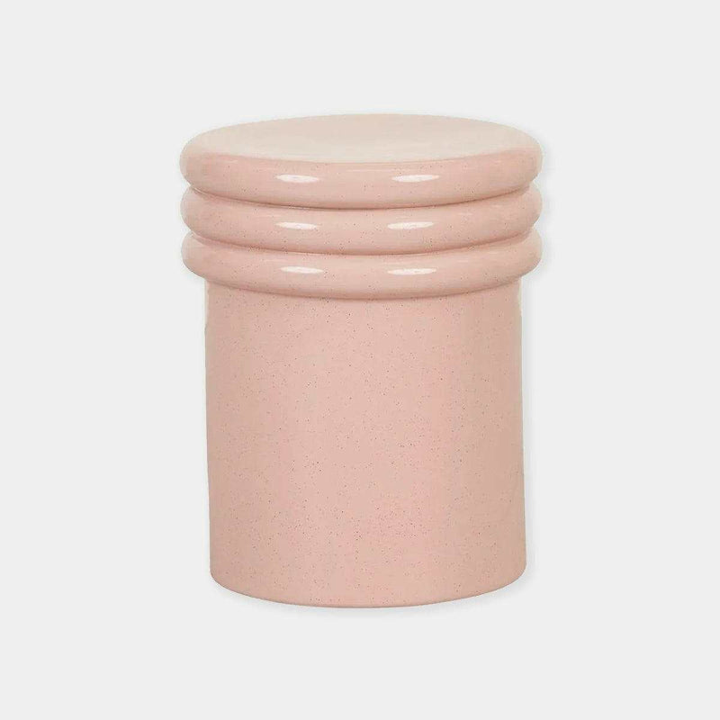 Globe West Side Tables Globe West Hanson Round Stool, Dusty Rose