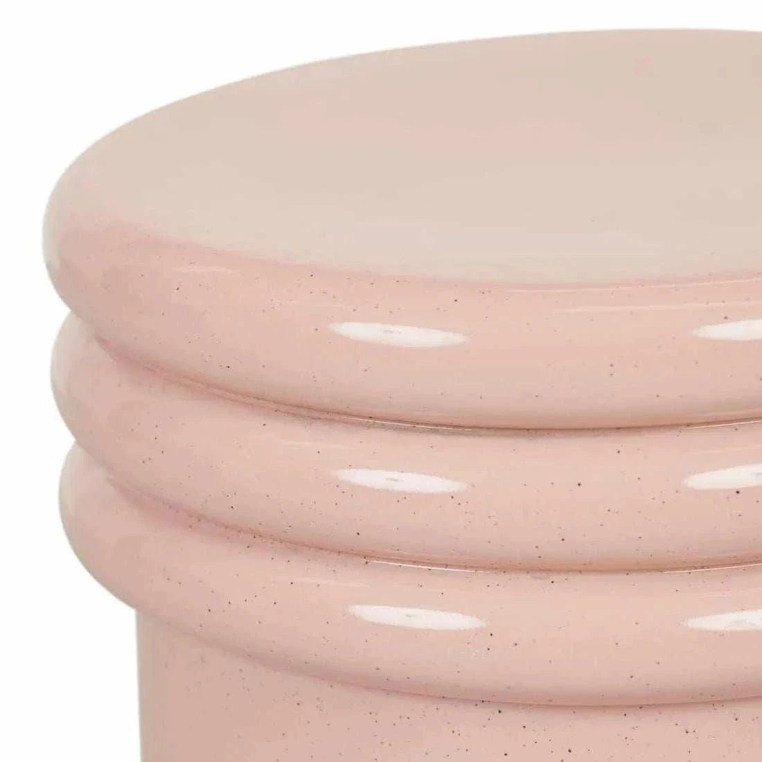 Globe West Side Tables Globe West Hanson Round Stool, Dusty Rose
