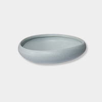 Oslo Matte soft blue ceramic shallow bowl, 28x27x7.5cm, dishwasher safe