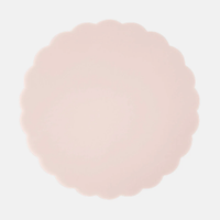 norsu Studio Spin Me Round blush scalloped acrylic lazy susan with smooth rotating base in two sizes