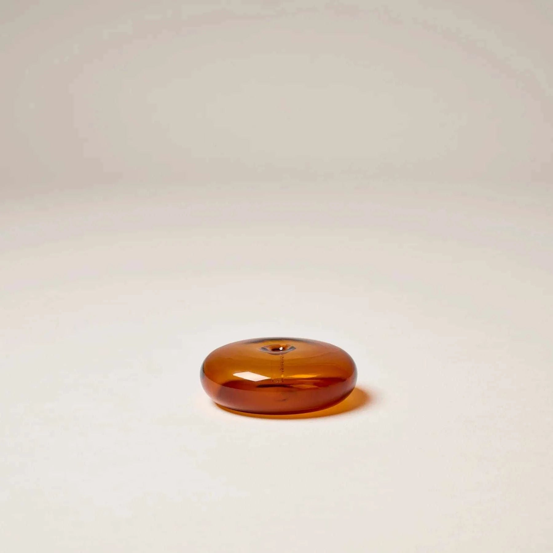 Gentle Habits Candles Gentle Habits, Glass Vessel Incense Holder - Amber