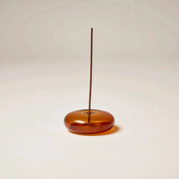 Gentle Habits Candles Gentle Habits, Glass Vessel Incense Holder - Amber