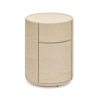 Rivo Round Bedside White Ash