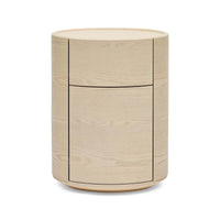 Rivo Round Bedside White Ash
