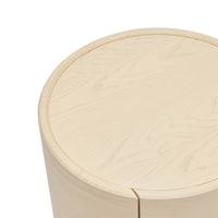 Rivo Round Bedside White Ash