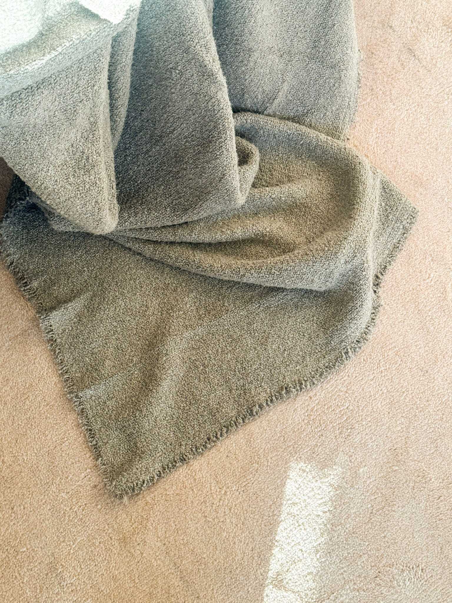 Baya Blankets & Throws Baya Cromwell Throw Blanket - Olive