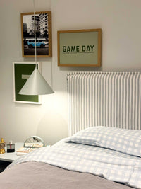 Mulberry Threads Bed Linen Mulberry Threads Sky Gingham Bamboo Sheet Set