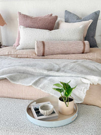 Baya Blankets & Throws Baya Sorrento Throw - Silver