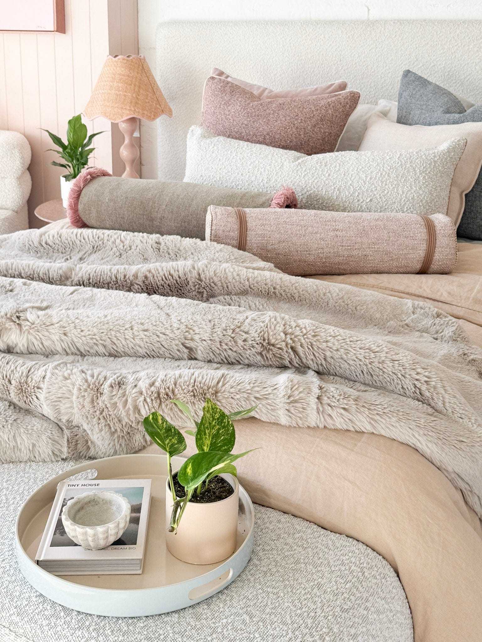 Baya Blankets & Throws Pelage Faux Fur Throw - Taupe