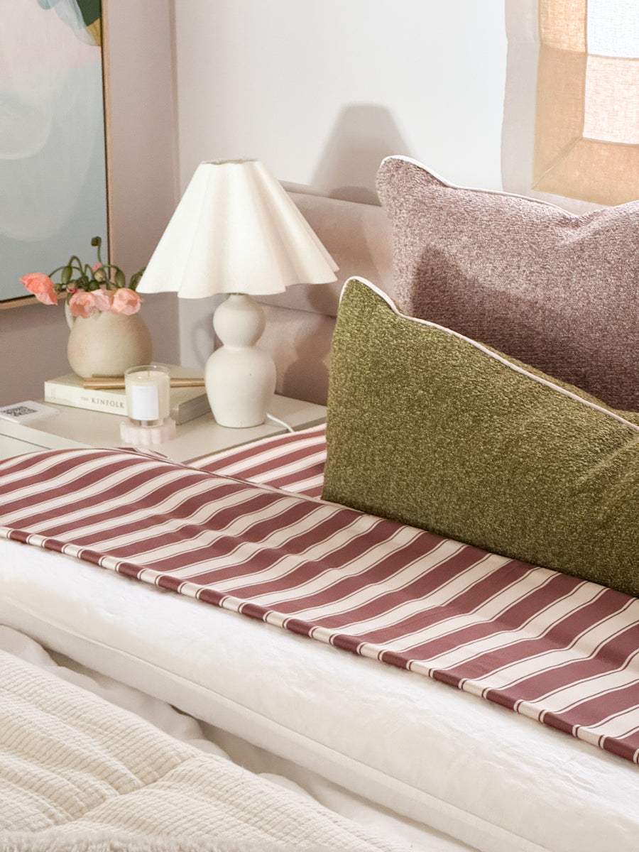 Mulberry Threads Bed Linen Mulberry Threads Cinnamon Stripe Bamboo Sheet Set