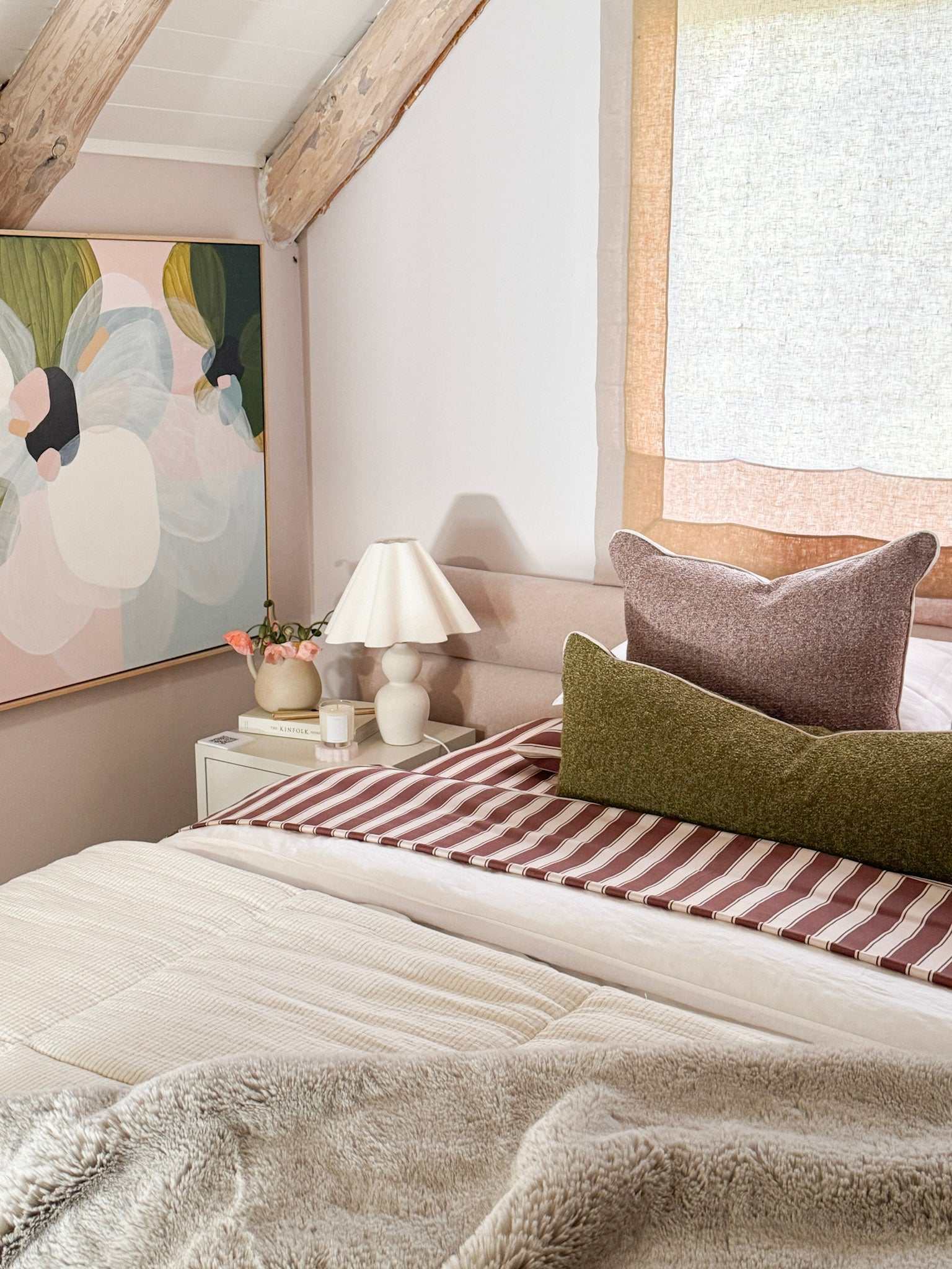 Mulberry Threads Bed Linen Mulberry Threads Cinnamon Stripe Bamboo Sheet Set