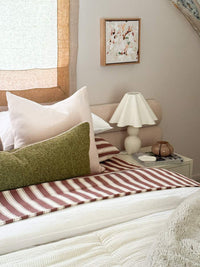 Mulberry Threads Bed Linen Mulberry Threads Cinnamon Stripe Bamboo Sheet Set