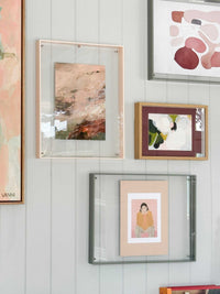 Prudence Demarchi Echoes of Earth abstract art prints in A4 and A3 sizes displayed on wall