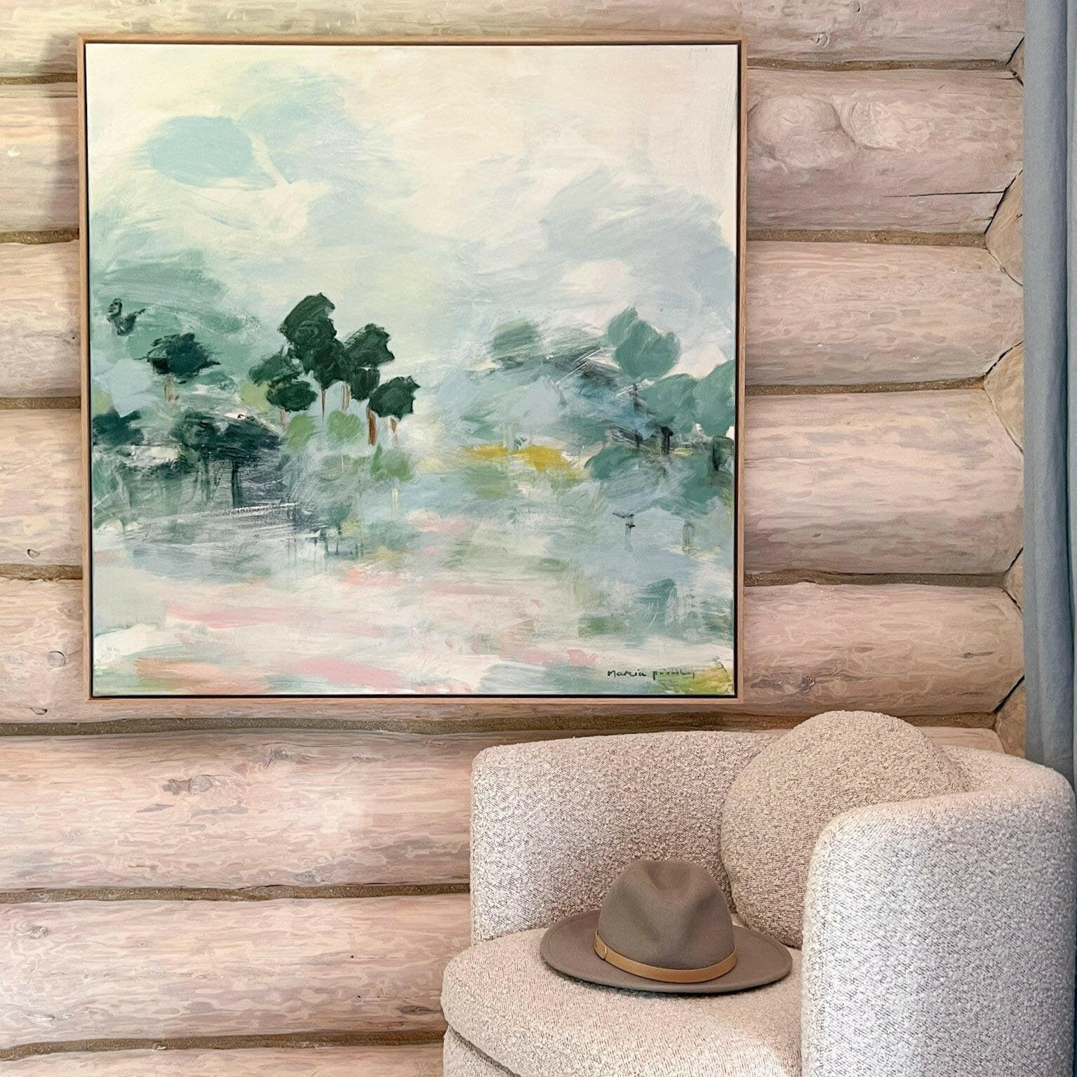 Marcia Priestley Prints Oak Framed Marcia Priestley Limited Edition Fine Art Canvas Print - Tree Change - 80x80cm - store pick up only