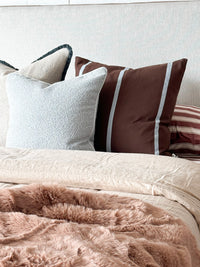 Baya Otis Cushion - Chocolate/Sky